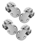 Pro Grade Heavy Duty Hidden Folding Table Leaf Hinges 4 Pack Zinc Alloy Concealed 90 Degree Flush Cabinet Door Hinges top view