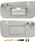 Nissan Murano Sun Visor Replacement Pair With Bracket Clips Gray OEM Fit For 2009 2010 2011 2012 2013 2014 Models Left And Right Easy Install Plug And Play Durable Interior Upgrade.