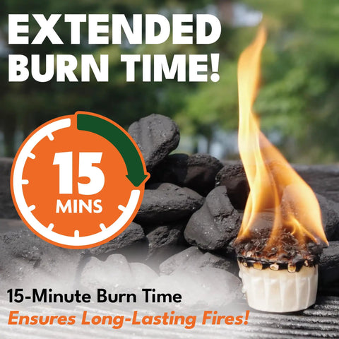 Fire Starter Pods In Resealable Packs For Campfires, BBQ, Grill, Pit And Wood Stove, 30 Extra Large Pods, 15 To 20 Minute Burn