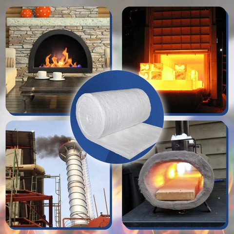 Ceramic Fiber Insulation Blanket 2400F High Heat Fireproof 1 Inch Thick 16 By 100 Inch For Pizza Ovens Furnaces Kilns Stoves