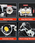 Marine 2 Barrel Carburetor For Mercruiser Mercury Mercarb 3.0L 2.5L 4 Cylinder Engines With measurement details