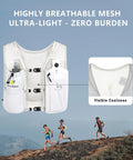 Lightweight Hydration Vest With 350 ML TPU Soft Bottle For Running Hiking And Cycling Adjustable Hands Free Water Pack With Waterproof Phone Pocket For Women And Men