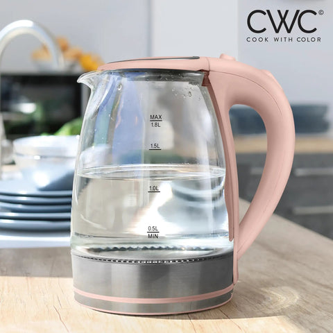 Electric Tea Kettle 1.8L Cordless Hot Water Boiler In A Snap With 1200W Rapid Boil, Auto Shutoff And Boil Dry Protection, BPA Free