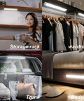 54 LED Under Cabinet Light With Rechargeable Wireless Motion Sensor Glare Free Illumination for Storage, Wardrobe, Trunk, Bedside