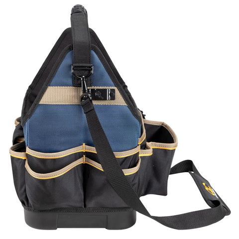 13 Inch Molded Base Electrical And HVAC Tool Carrier Pro Grade Build With 1680D Ballistic Polyester Box Design back view