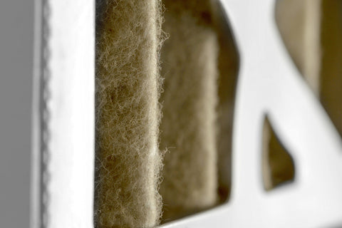 Close-up of 5-micron pre-filter for Remote Controlled Air Filtration System With Three Speed Settings And RF Remote Delivers Up To 400 CFM