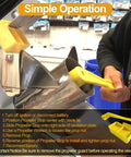 Person using Floating Prop Wrench And Prop Stop Kit For All Outboard And Stern Drive Boats, 1-1/16 Inch Polymer Tool on propeller.