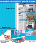 Refrigerator liners mats in blue, 22.04 x 11.81 inches, trimming with scissors, versatile use, easy to clean in action