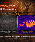 Comparison of night vision and thermal imaging for spotting hidden targets with a Thermal Monocular With 256x192 Sensor, 12 Micron IR.