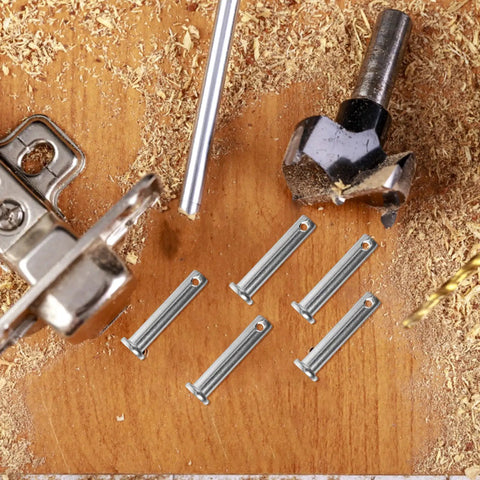 Versatile Di Kaca Stainless Steel Coupling Pins M8x40 Scaffolding Clevis Locking Bolts With Flat Head Design laying on wooden surface.
