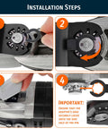 Installation steps for Built Different 3 Piece TiCN Carbide Oscillating Multi Tool Blade Set with quick release feature.