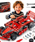 Child assembling Metal Model Racing Car Kit With 287 Pieces For Kids 8 Plus STEM Building Toy with tools