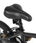 Close-up of adjustable seat on Lomand 16 Inch Kids Bike With Training Wheels For Boys And Girls Ages 4 To 7 in gray.