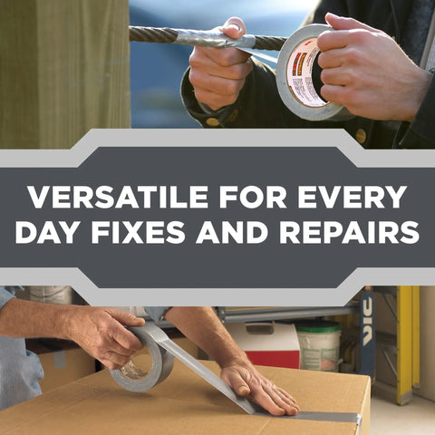 White Duct Tape for Every Job with Tough as Nails Grip used in repairs and sealing on various surfaces, 1.88 Inch by 20 Yards