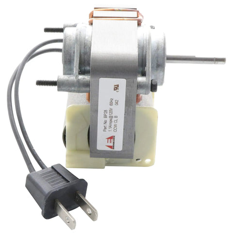 Replacement Bathroom Fan Motor And Blower Wheel For 70 CFM 120V Exhaust Vents 60 Hz 3000 RPM CCW 1.1 Amp front view