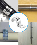 Beefy Heavy Duty Pipe Strap Half Inch Zinc Plated Steel EMT Conduit Clamps 100 Pack showing installation examples