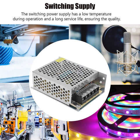 5V Power Supply For CCTV And LED Displays With Adjustable Voltage, Low Noise, Overload Protection, And Wide AC Input, Perfect For Industrial Automation Tasks, 5V 6A 30W, Model S 30 5, 100 To 240V, metal case