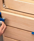 No Hassle Magnetic Setup And Spacer Shims For Pinpoint Drawer Alignment Durable Plastic Carpenter Blocks used on drawer for easy adjustment.