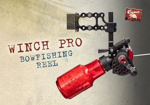 Bowfishing Winch Pro Reel With One Hand Operation, Fighting Wheel Brake, Ceramic String Guide, Aluminum Frame Right Hand Model