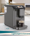 Fully Automatic Espresso Machine Featuring A Built In Grinder Dual Boiler Heating Premium Milk Frother and Smart Touch Panel in Gunmetal with Coffee