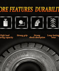 Heavy Duty 6.50-10 Forklift Tire 10 Ply Tube Type With Full Tube And Flap Insert showing core features and durability aspects.