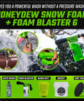 Image showing 14 Piece Car Wash Arsenal Builder Kit with Foam Blaster, connecting to garden hose, auto wash essentials visible.