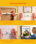 Instructions for using the Professional 3 In 1 Picture Hanging Tool And Spirit Level for easy wall art installation.