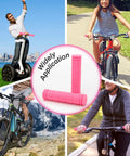 Non Slip Mushroom Style Bike Handlebar Grips For Kids And Grownups, Soft Durable TPR Rubber Bicycle Grips 4.7 Inch Inner Diameter 22mm, Fits Scooter Mountain BMX Tricycle Wheelchair Seadoo And More shown in various applications