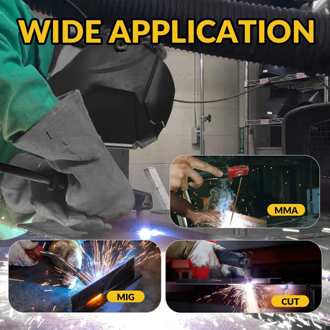True Color Auto Darkening Welding Helmet With Large Viewing Screen 3.93 By 3.66 Inches Solar Powered Shield Shade Range 4 To 9 And 9 To 13 For TIG MIG ARC Grind Cut Mode Welding Mask