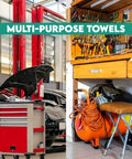 Cotton Shop Towels Pack Of 150 14 By 12 Inches White Reusable Shop Rags For Cars Garage and Tools Storage in Workshop