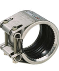 Six Inch Ips Grip L Coupling For Plain End Pipe Crafted From 316 Stainless Steel With Epdm Seal Heavy Duty Gray Mechanical Joint Built Tough For Crew Chiefs, close-up view.