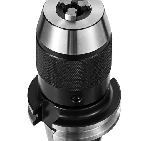 Battle Ready Cnc Cat40 Collet Set With Er32 And Er16 Tooling Kit, detailed view of CAT40 drill chuck with textured grip.