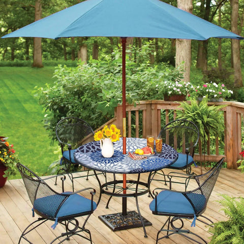 fitted patio table cover with umbrella hole Veranda 66-Inch Square Set Beautiful Spill Proof Outdoor Tablecloth Available in 2 sizes Fitted Outdoor Tablecloth With Umbrella