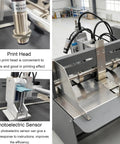 Desktop Automatic Page Feeder For Inkjet Printers With Speedy Sheet Dispenser For Business Cards Paper Bags And Foil Pouches Plug And Play Setup showing print head and photoelectric sensor.