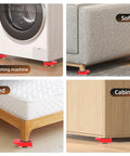 HQO LOVL Furniture Glider Kit with Four Carbon Steel Slides for Sofa Fridge Moving - Easy Lifter Tool Set used under sofa and washing machine.