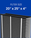 213CBN Replacement Filter For Whole House Air Purifiers MERV 13 With Carbon Odor Reduction 20x25x4 shown close-up