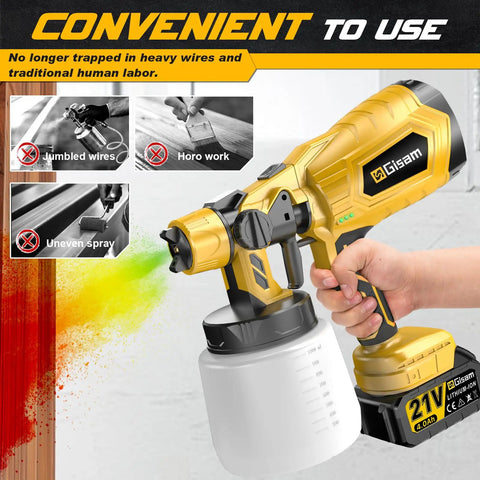 Kick The Cords To The Curb With This Cordless HVLP Paint Sprayer featuring a brushless motor and ergonomic design for easy use.