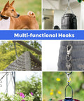 YBEATY 3.5-inch stainless steel swivel snap hooks; multi-use clips for leash, keychain, plant hanger, flagpole.