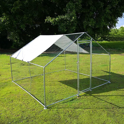Heavy Duty Beefy Outdoor Chicken Coop With Metal Frame Large Poultry Pen Enclosure Rustproof Wire Mesh Fence