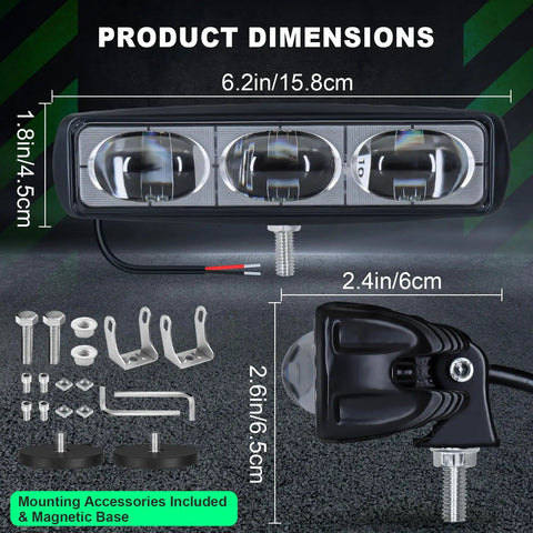 Premium Forklift Safety Light Casting A Bright Green Line To Keep Warehouse Teams Secure And Rolling Smooth Includes Two Legit Triple Lens Led Hazard Warning Projectors For Factories And Stores