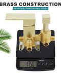 Brushed Gold 3 Way Shower Valve Kit With Concealed Brass Diverter And Flow Control Three Outlet Mixer on a scale