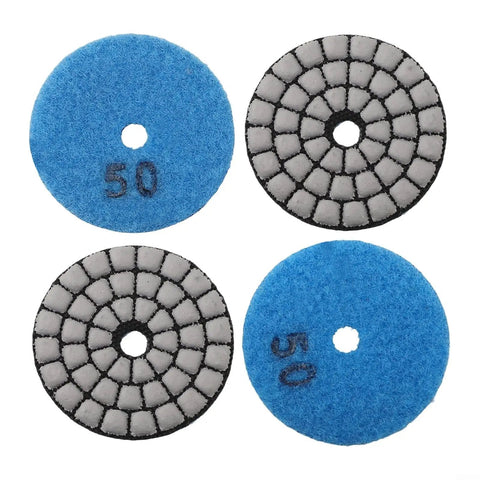 2 Inch Diamond Polishing Pads Kit For Granite Marble Concrete Quartz Stone Wet Or Dry Use Grit Range 50 To 400 4 Pad Set