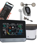 WiFi Pro Weather Station With Indoor And Outdoor Sensors For Real Time Temp Humidity Wind Speed And Rain Tracking, Alerts