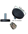 Beefy Heavy Duty Adjustable Furniture Levelers With 3/8-16 Threaded Bolts, 1.5 Inch Base Feet, Screw In Nuts, 8 Pack, Height Range 0.25 To 1.25 Inches, Ideal For Tables And Chairs