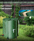 100 Gallon Collapsible Rain Barrel With Water Level Indicator For Easy Garden Watering And Farm Irrigation in rain