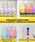 Metal Tank Top Hangers 2 Pack Swivel Closet Organizer Vertical Bra Camisole Rack With Smart Wardrobe Space Saving Design holding bras and swimsuits