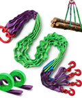 6.6 Ft Four Leg Bridle Web Sling Kit 6600 Lb Polyester Lifting Sling With Four Hooks And Two Extra Hook Free Straps