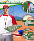 Coach holding Baseball Lineup Board for Dugout with Movable Lineup Cards and Marker Clipboard, showing its features.