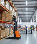 Heavy Duty Electric Forklift Stacker With 1.5 Ton Lift Capacity Designed For Warehouse And Industrial Material Handling Operations Offers Compact Design for tight storage areas.