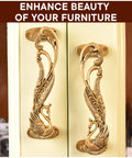 peacock decorative brass door handles in antique finish enhancing furniture elegance